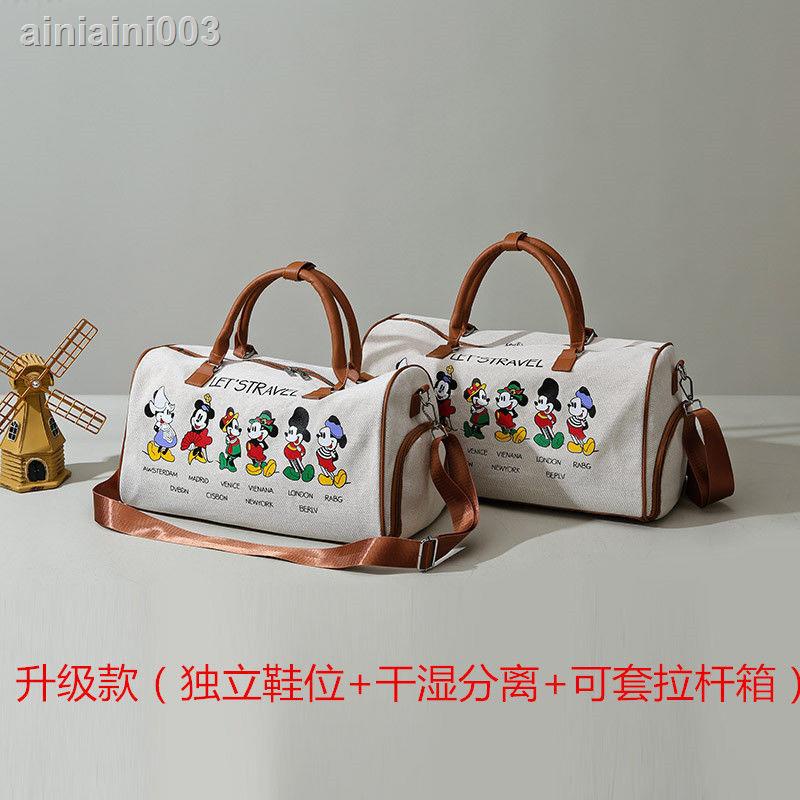 🙆Siêu sử dụng🙆 Túi du lịch vải canvas cỡ lớn in hoạt hình chuột Mickey thời trang 2021