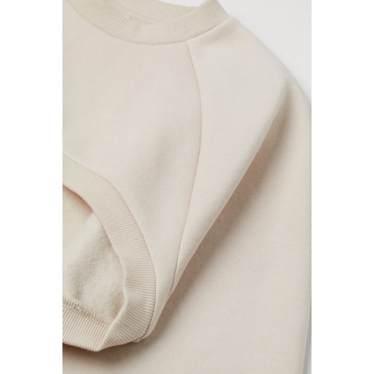 Áo H&M Cropped Sweatshirt Lửng Khoét Ngực