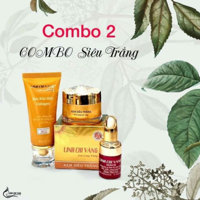 Combo Siêu Trắng da Linh Chi Vàng