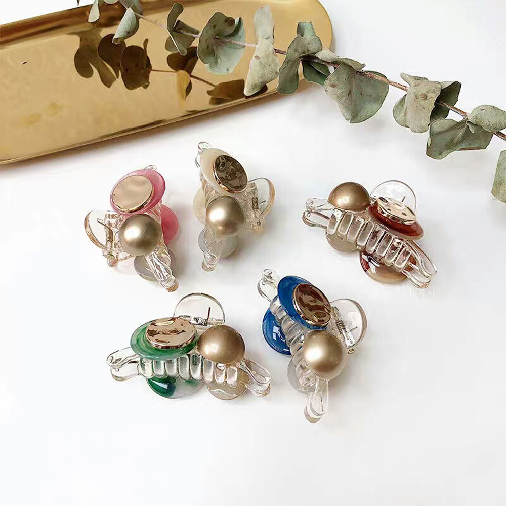 Kẹp Tóc Càng Cua Đính Ngọc Trai Thời Trang Cho Nữ