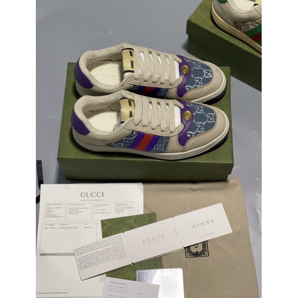 Giày gucci tím xanh hàng siêu cấp