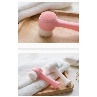 Bàn Chải Rửa Mặt 2 Đầu Silicone