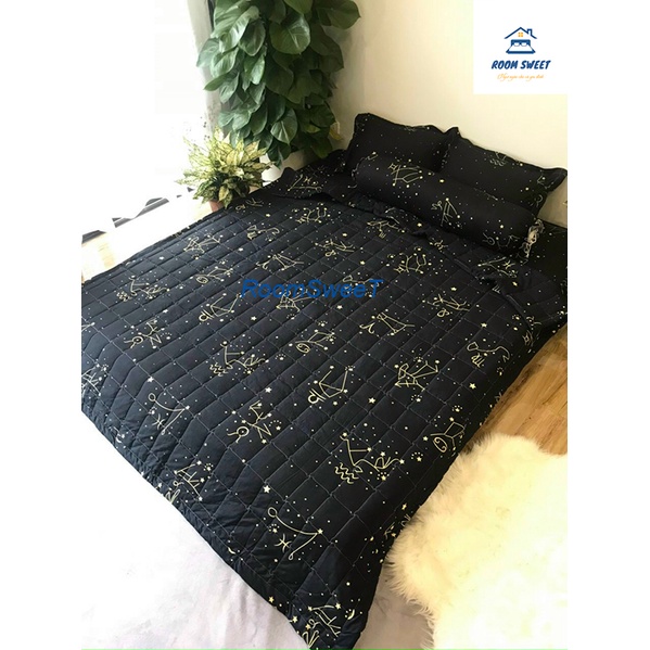 Chăn Hè Thu  Siêu Gọn Nhẹ Chất Liệu Cotton Poly Thấm Hút Mồ Hôi Tốt , Chần Bông 3 Lớp Dày