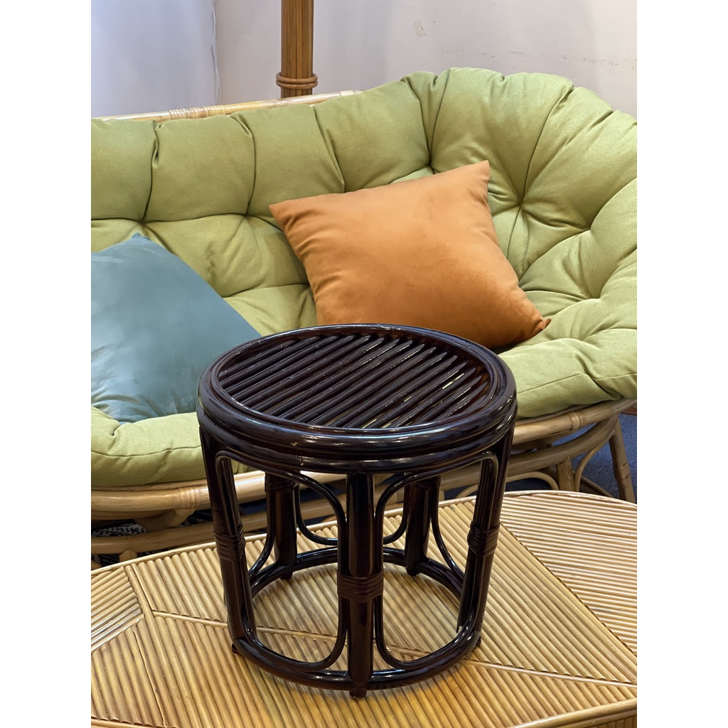Ghế Đôn Papasan mây tự nhiên, decor ban công nằm thư giãn đọc sách, trang trí phòng khách M.A.Y