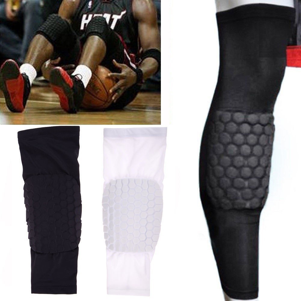 HGL♪1Pc Sports Knee Pads Football Basketball Leg Long Sleeve Kneepad Protector