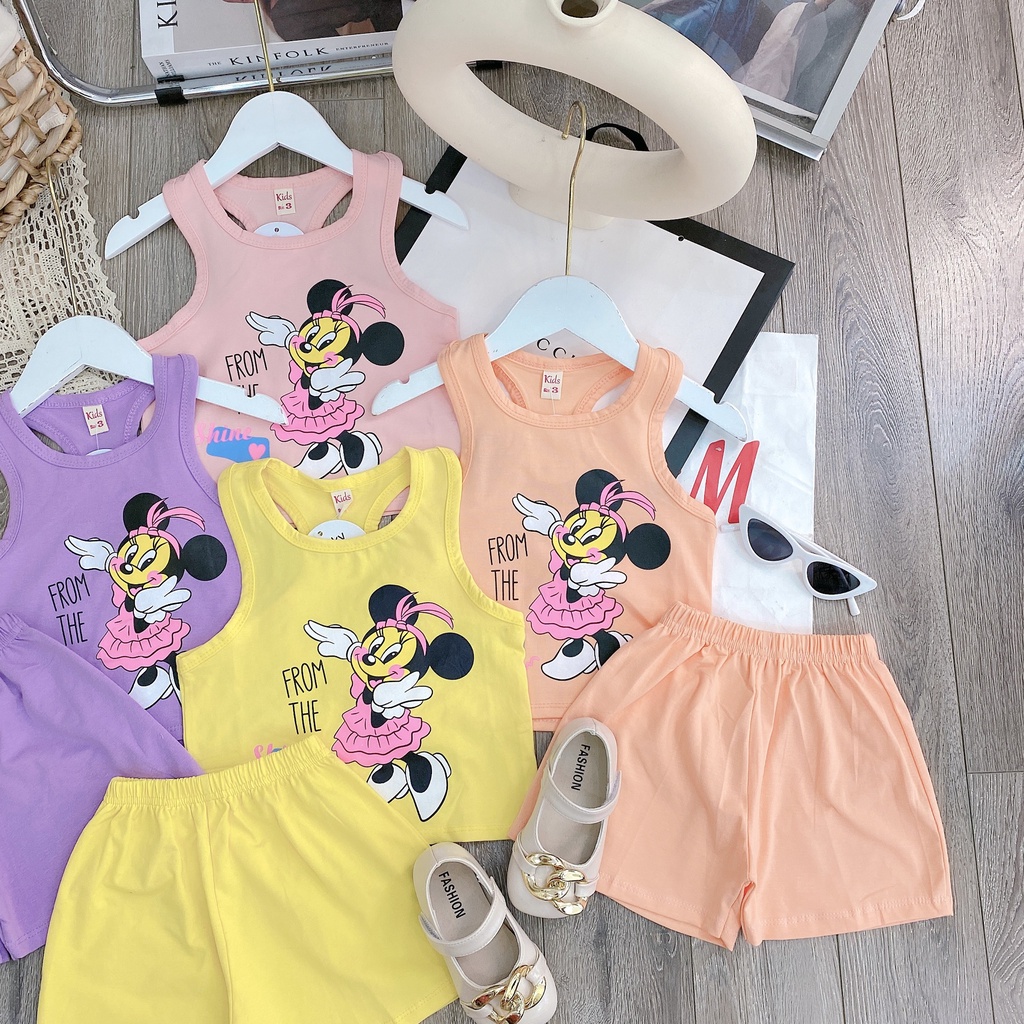 Bộ ba lỗ phối hình chuột mickey siêu xinh cho bé gái