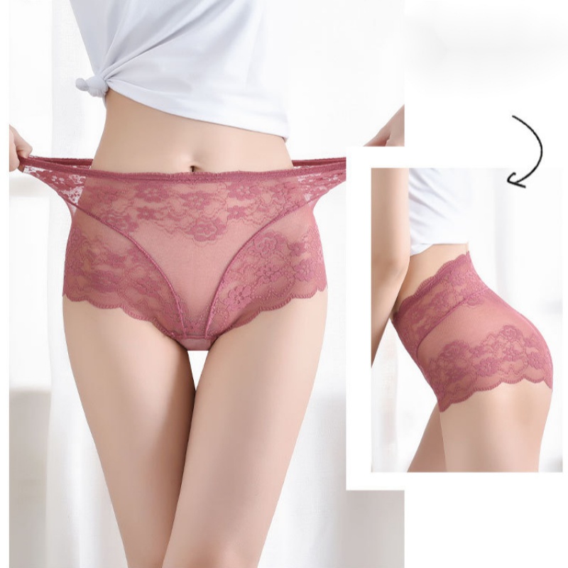 Quần Lót Ren Lưng Cao Không Đường May Thoáng Khí Thoải Mái Quyến Rũ 6id1