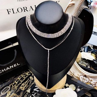 Choker bản to chữ Y( cố định)