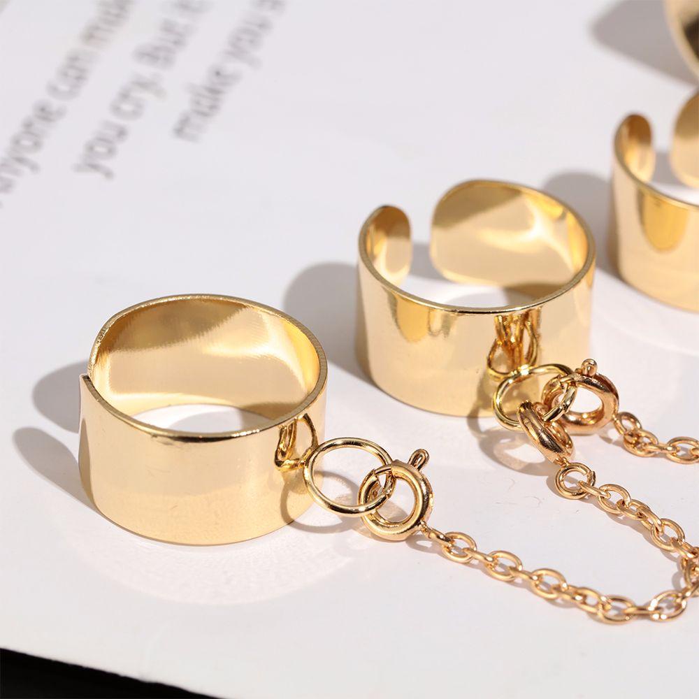 QQMALL Nhẫn Đeo Ngón Tay Nhiều Lớp Phối Tua Rua Thời Trang Cá Tính