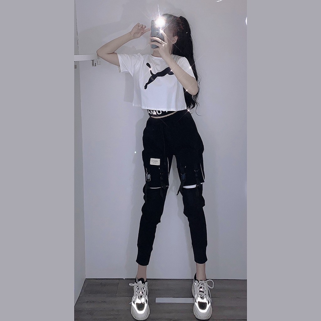 Quần jogger nữ [𝐅𝐫𝐞𝐞 𝐒𝐡𝐢𝐩] MunMunStore quần dài jogger ống vừa phối bo gấu Ulzzang (ảnh + video thật)