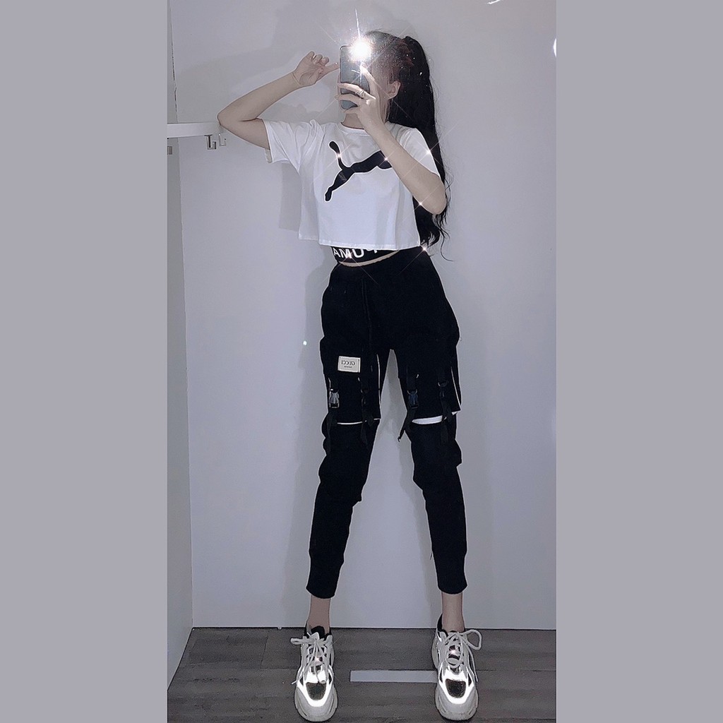 Quần jogger nữ [𝐅𝐫𝐞𝐞 𝐒𝐡𝐢𝐩] MunMunStore quần dài jogger ống vừa túi hộp 2 khóa  bo gấu Ulzzang (ảnh +video thật)