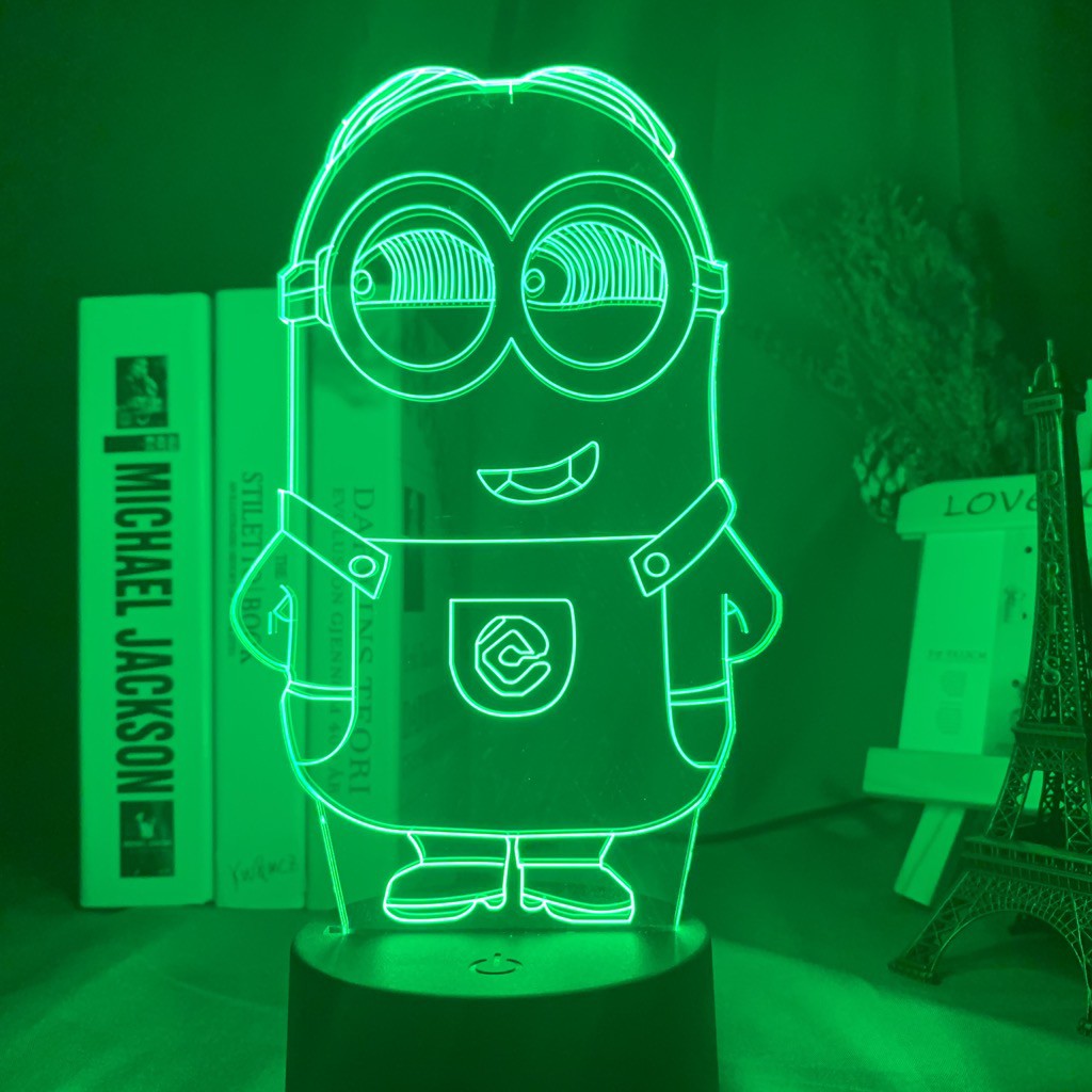 Đèn ngủ hình Minion 3D cảm biến thay đổi màu sắc dành cho trẻ em