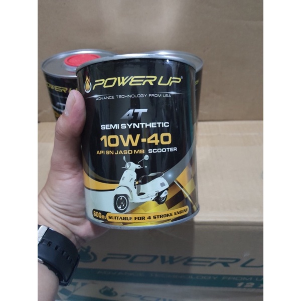 Nhớt lon Power Up chuyên dùng cho xe tay ga