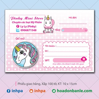 Phiếu ship hàng Ngựa Pony (400 tờ)