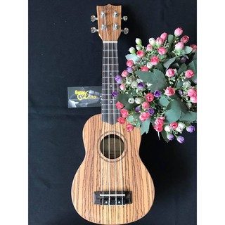 Đàn Ukulele Soprano Full Gỗ Gỗ Sọc CB2