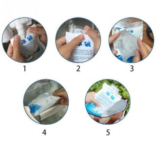 Set 4 Túi Đá Khô Giữ Lạnh Túi đá gel khô bảo quản thực phẩm an toàn
