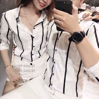 Áo sơ mi cặp nam nữ
