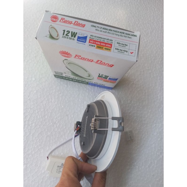 Đèn Led âm trần  Rạng Đông  9W , 12W  điều chỉnh  3 chế độ ánh sáng