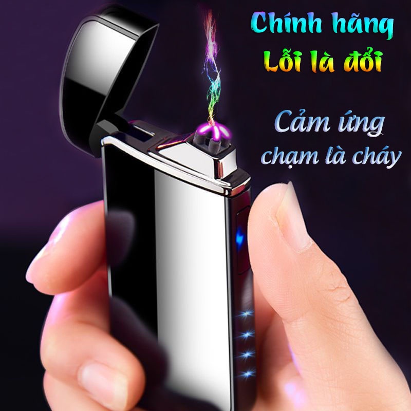 Bât quẹt lửa điện sạc pin tạo 4 tia plasma chống gió cao cấp