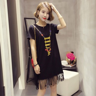 Đầm thun nữ ngắn tay kiểu hàn quốc