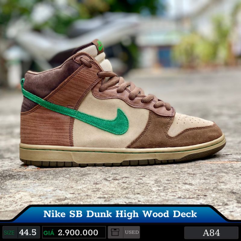 Giày Cũ SbDunk High. Wood Deck 2hand chính hãng đã qua sử dụng-Giày Cũ Sài Gòn