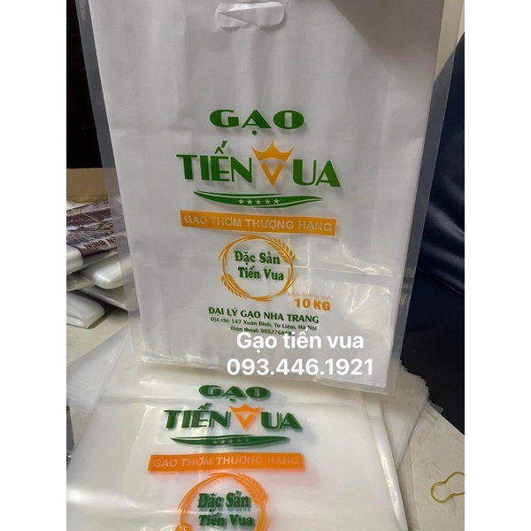 In túi đựng gạo lứt điện biên theo yêu cầu, túi gạo size 5kg in thông tin