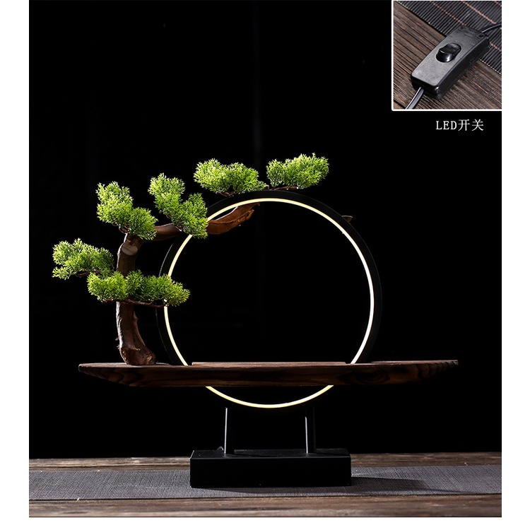 Tượng Phật Bà Quan Âm - Tháp hương chảy ngược Trang trí Thiền sáng tạo với đèn LED