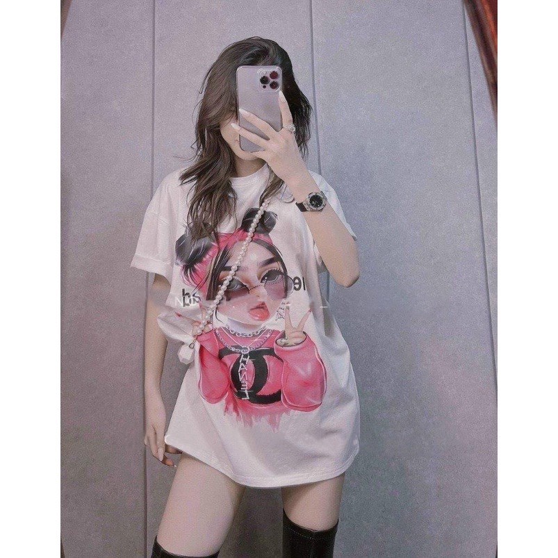 Áo Phông  Áo Thun Quảng Châu Form Rộng Tay Lỡ Giá Rẻ vải Cotton 100% co giãn Siêu Mát, Không Xù