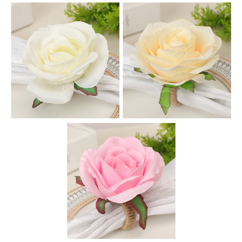 Khăn Ăn Họa Tiết Hoa Hồng Đơn Giản Hiện Đại Phong Cách Phương Tây