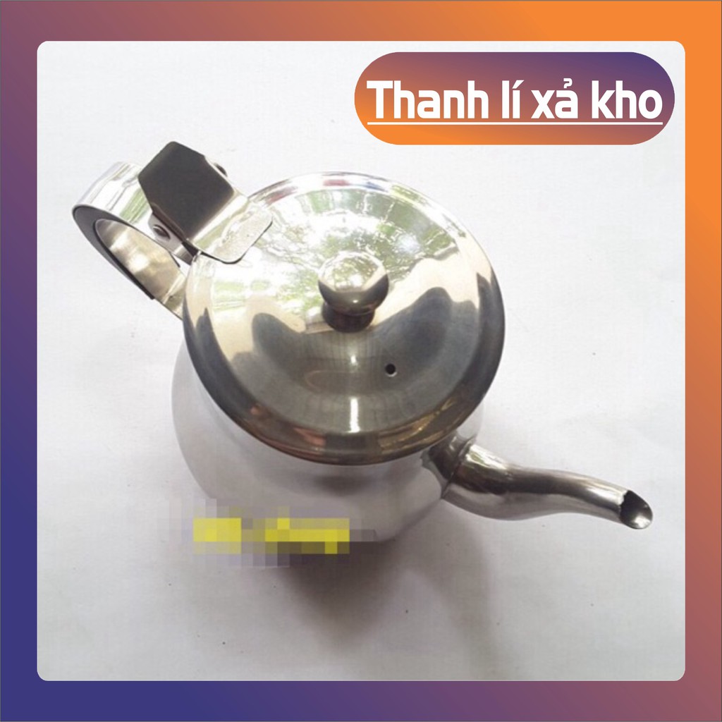 Ấm trà 𝑭𝑹𝑬𝑬𝑺𝑯𝑰𝑷 Ấm pha trà inox 201 (8 x 11 cm)