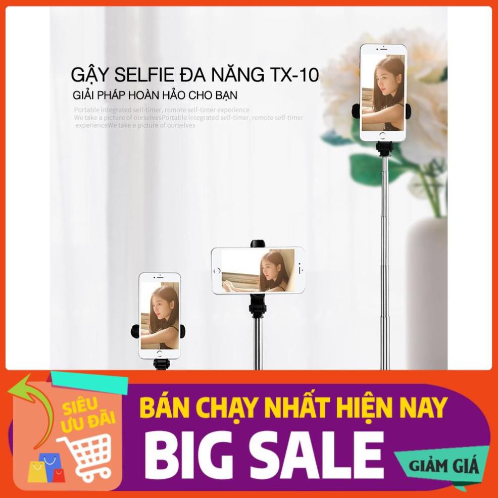 Gậy tự sướng kiêm Tripod 3 chân đa năng nhỏ gọn kèm Remote Bluetooth tiện lợi - XT10