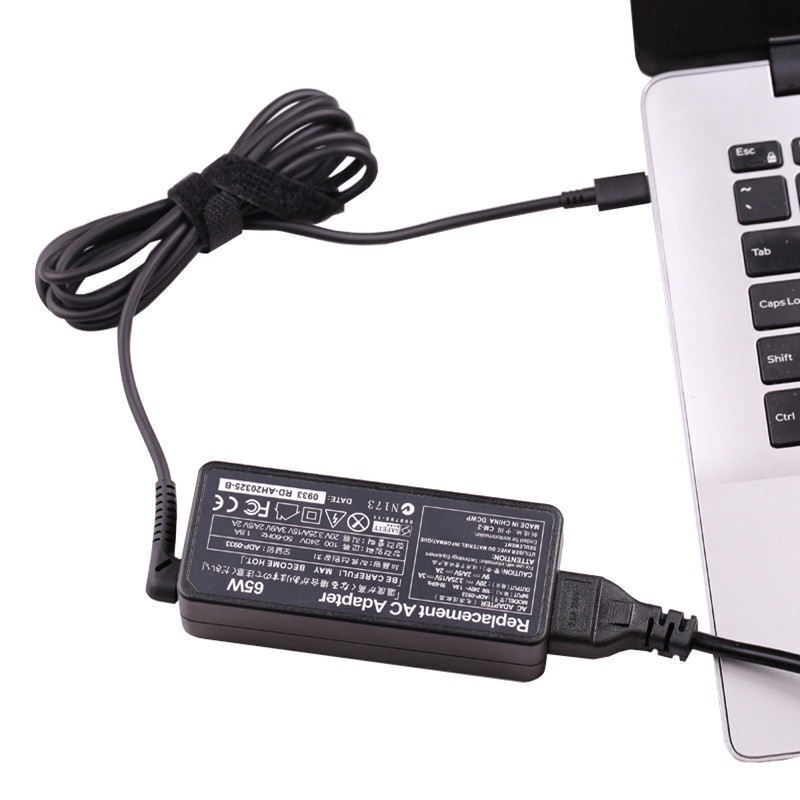 Bộ Sạc Laptop 65W USB-C Type-C AC Cho Dell Lenovo Thinkpad Yoga HP ASUS