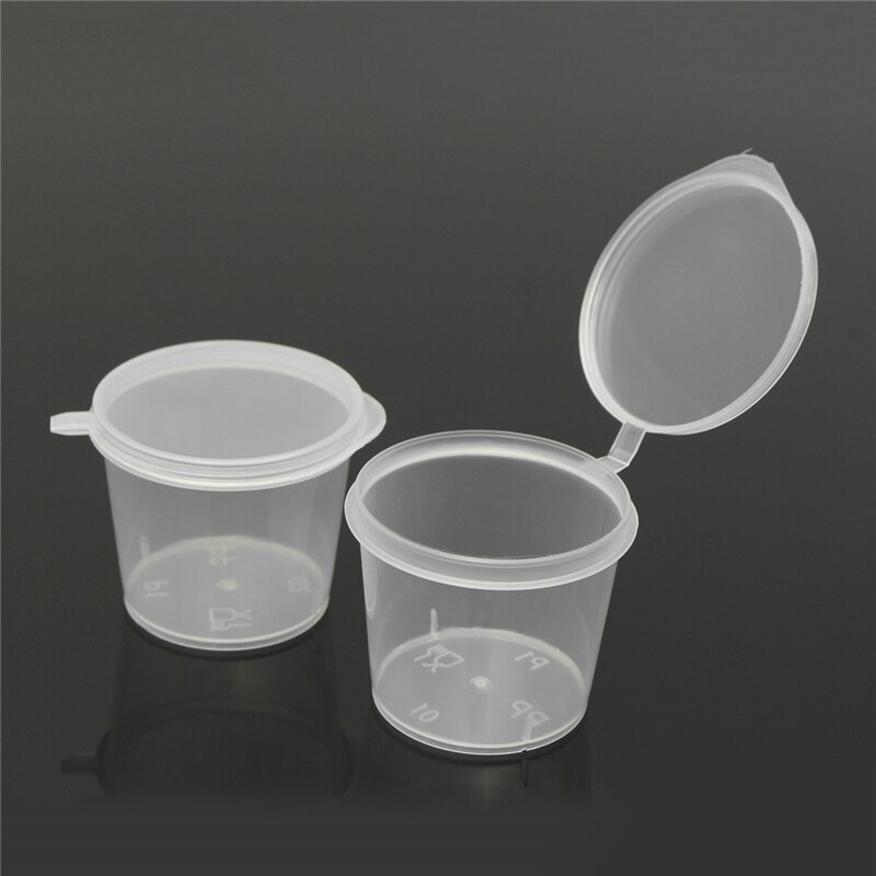 Hộp nhựa đựng nước sốt có nắp đậy dùng một lần dung tích 25ml tiện dụng