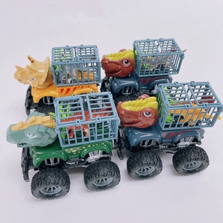 🦖HOTTOYS 🦖Bộ Đồ Chơi Xe Chở Khủng Long Dino X-Set 4 Xe Ô Tô Khủng Long Chở Thú Chuyên Dụng