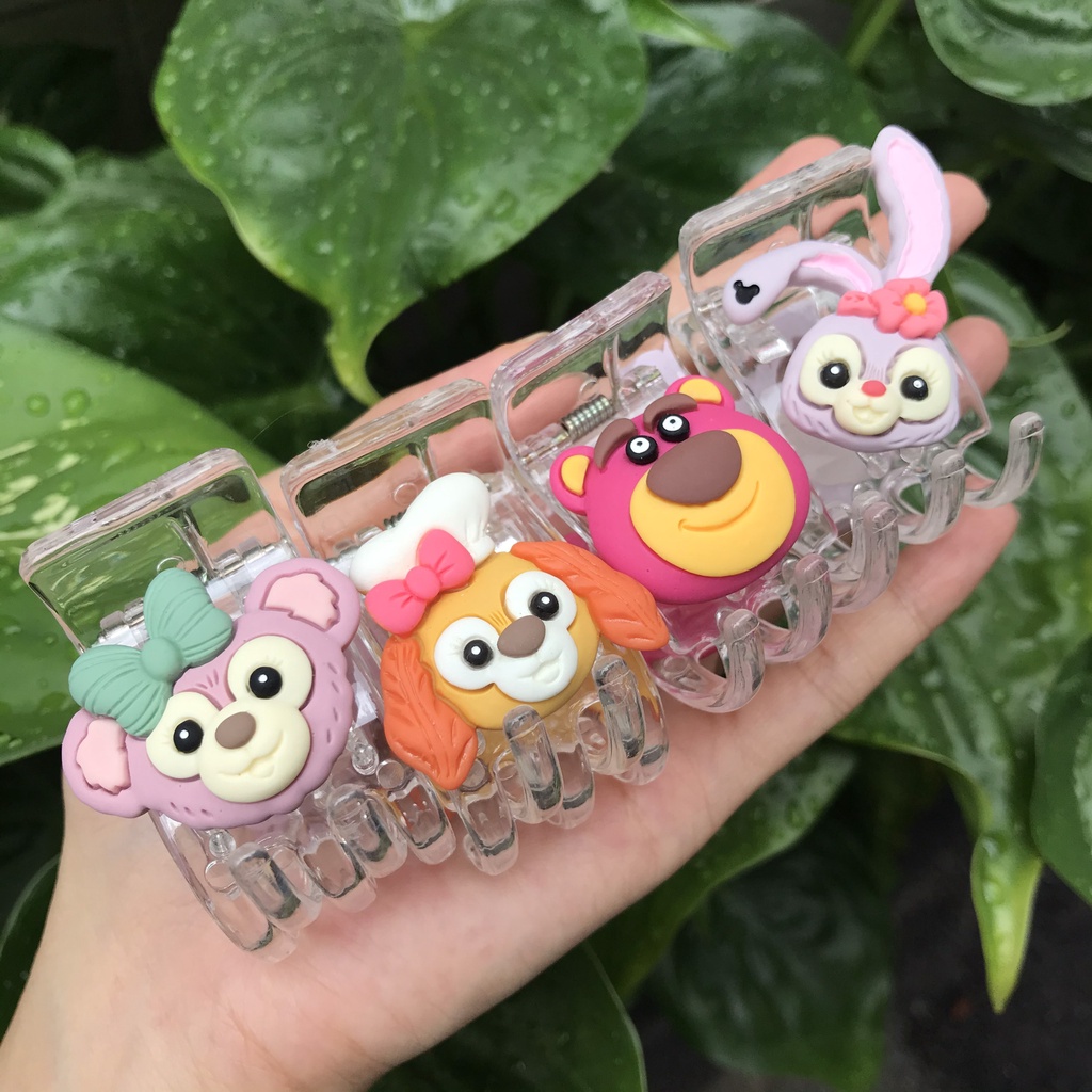 Kẹp Tóc Càng Cua 3 Răng 5 Răng Hoạt Hình Dễ Thương