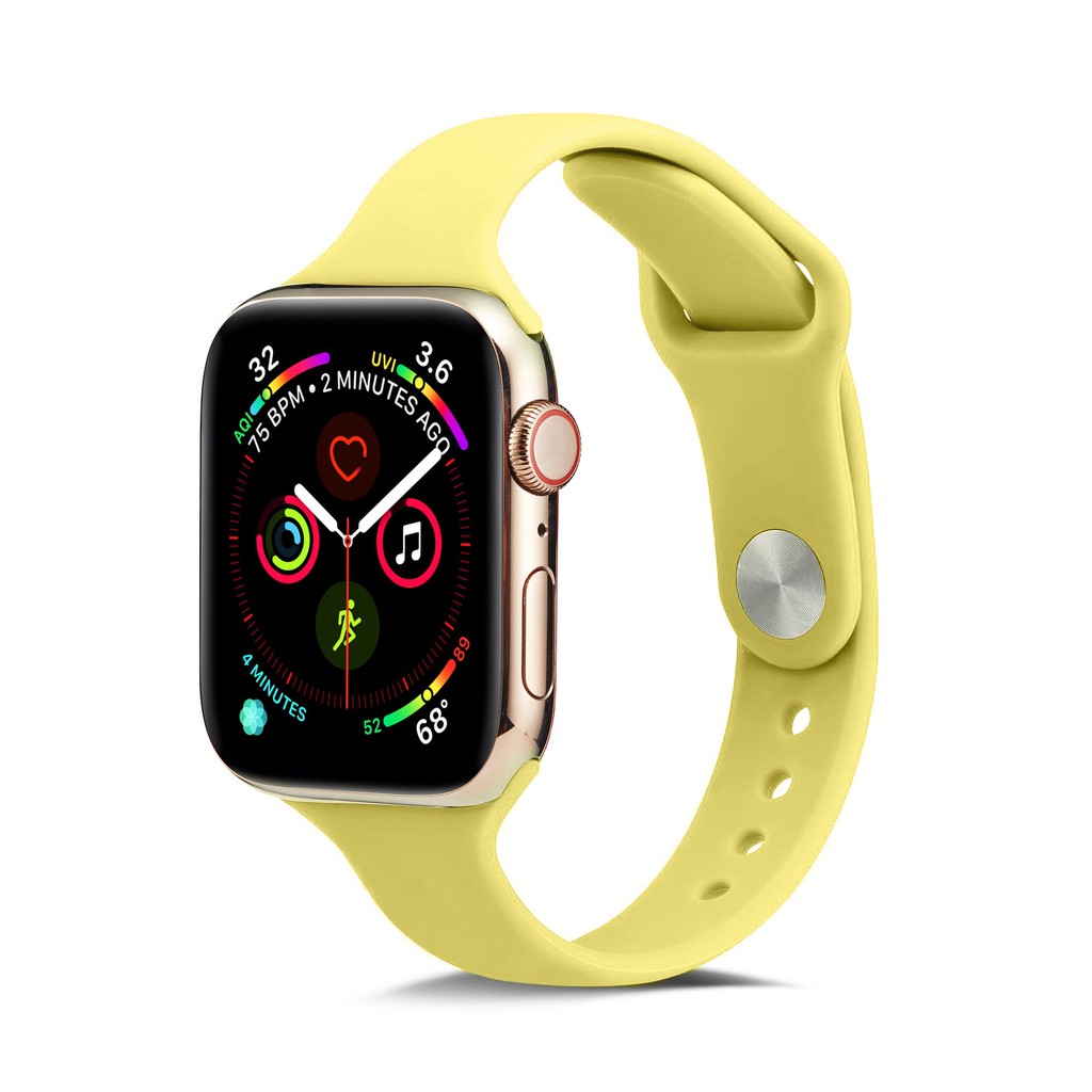 Dây đồng hồ bằng silicone thay thế cho Apple iWatch 1/2/3/4/5/6/se 42mm/44mm/38mm/40mm