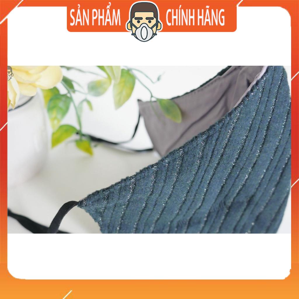 Khẩu trang sọc lông dạng nỉ êm mịn thời trang có kim tuyến thoáng mát