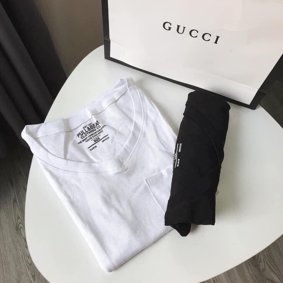 ÁO CỔ TIM TRƠN PULLBEAR CÓ TÚI TRƯỚC.