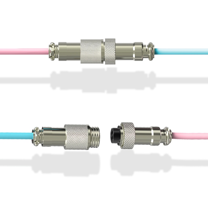 Mathewshop Retractable Coiled Avaitor Cable USB-C for Mechanical Keyboard Type C USB cable Extension cable,Keyboard kit DIY