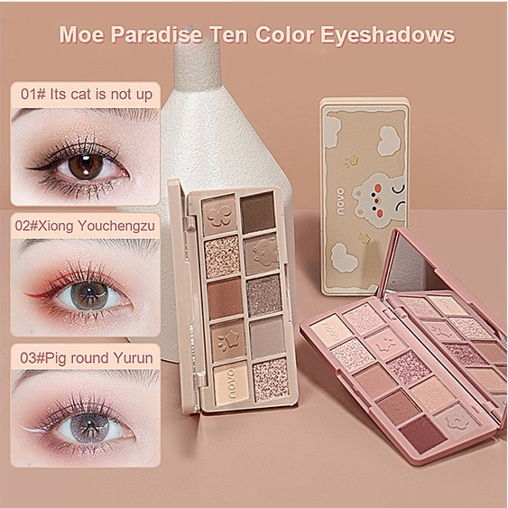 Bảng Phấn Mắt Novo Lấp Lánh Cho Lớp Trang Điểm Trông Chuyên Nghiệp