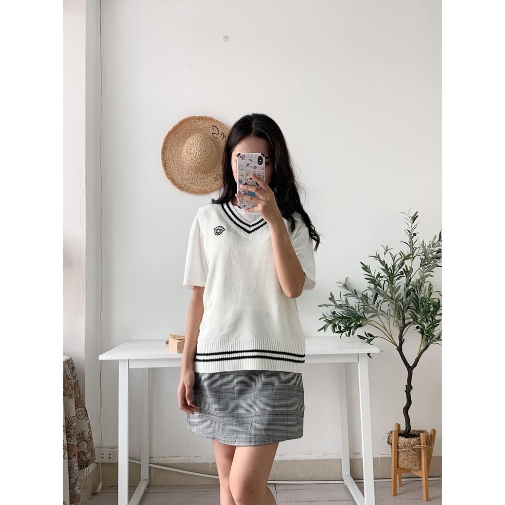 Áo gile nữ mác A , Áo khoác len nữ thời trang thu đông sinh viên công sở văn phòng du lịch | BigBuy360 - bigbuy360.vn