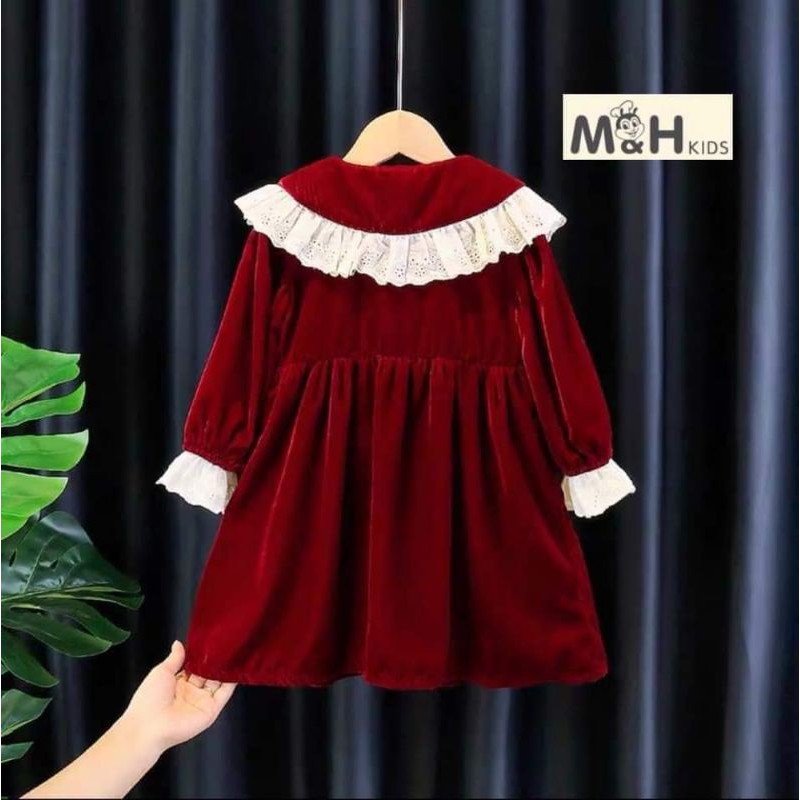 Váy nhung bé gái