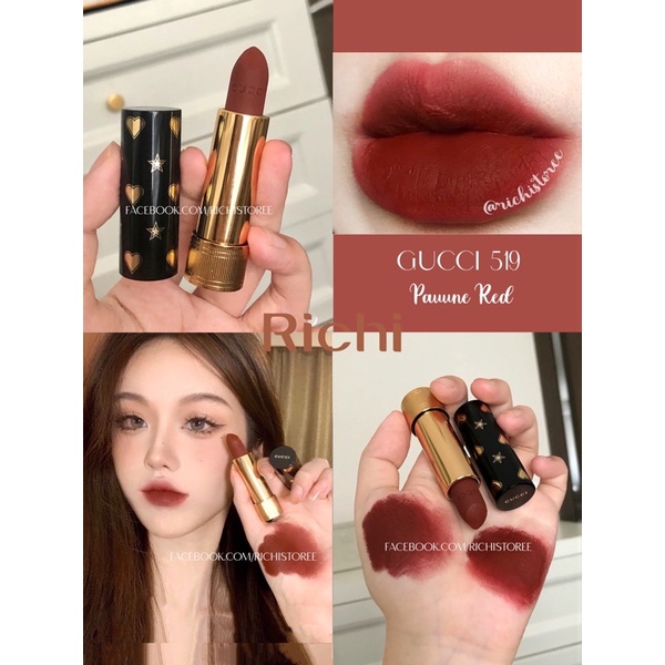 Son Gucci Matte 519 217 201 25 500 505 208 204 304 307 302 504 506 509 Đủ bill