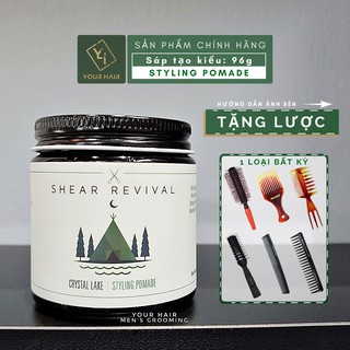 [Tặng Lược] Sáp vuốt tóc Shear Revial CRYSTAL LAKE STYLING POMADE - 96g - Chính hãng USA