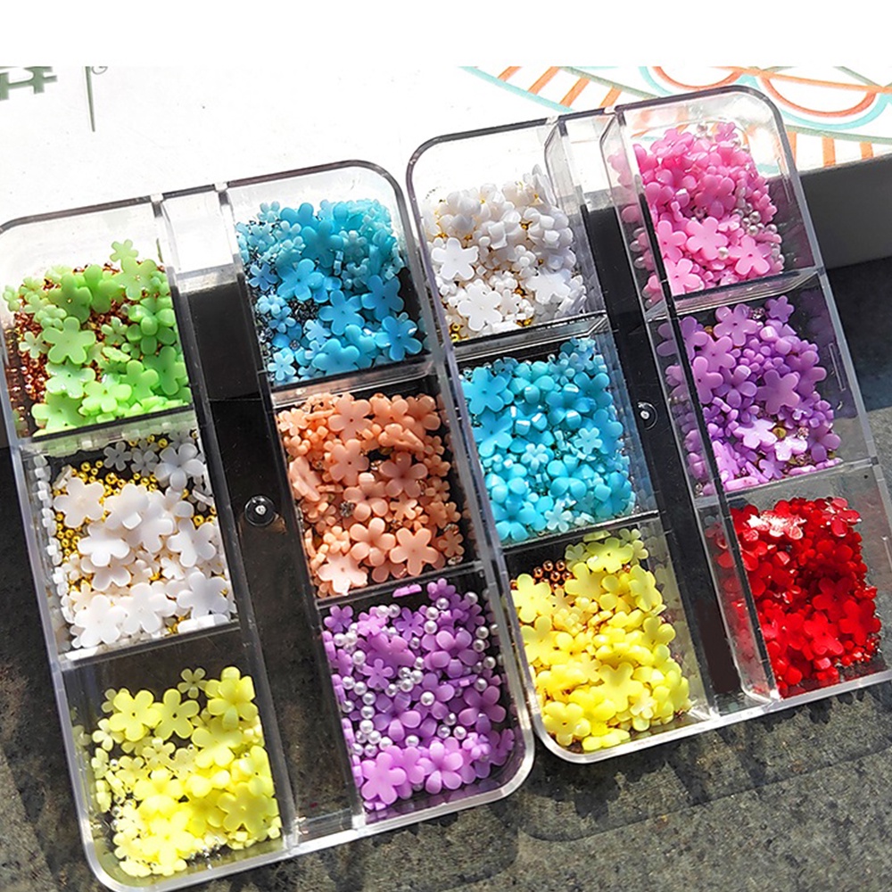 Phụ Kiện Trang Trí Móng Tay 3D Hình Bông Hoa Xinh Xắn