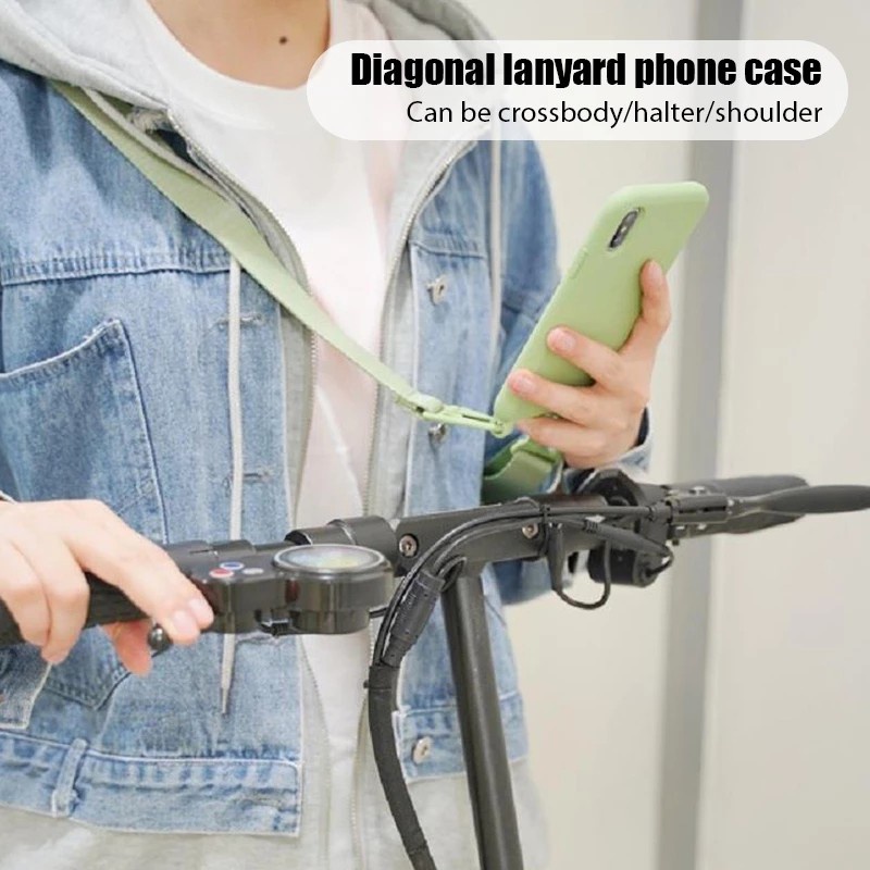 Ôp Điện Thoại Silicon Dẻo Kèm Dây Đeo Chéo Sang Trọng Cho iphone 15 14 13 pro max 12 13 11 pro max xs xr x 6 6s 8 7 plus se Ốp