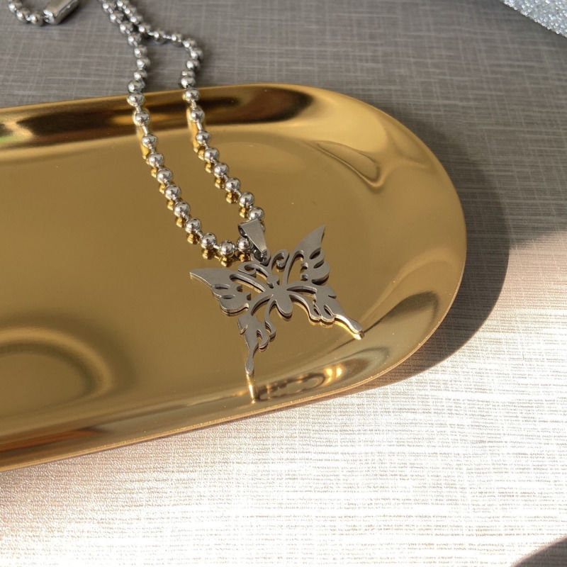 Vòng Cổ Gắn Mặt Hình Bươm Bướm Độc Đáo Phong Cách Hip-Hop Cá Tính