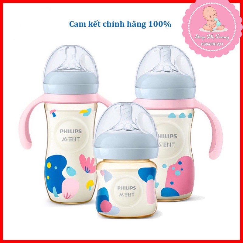 Bình sữa Avent nhựa PPSU 125/260/330ml ( Được đổi size núm, cam kết chính hãng 100%)