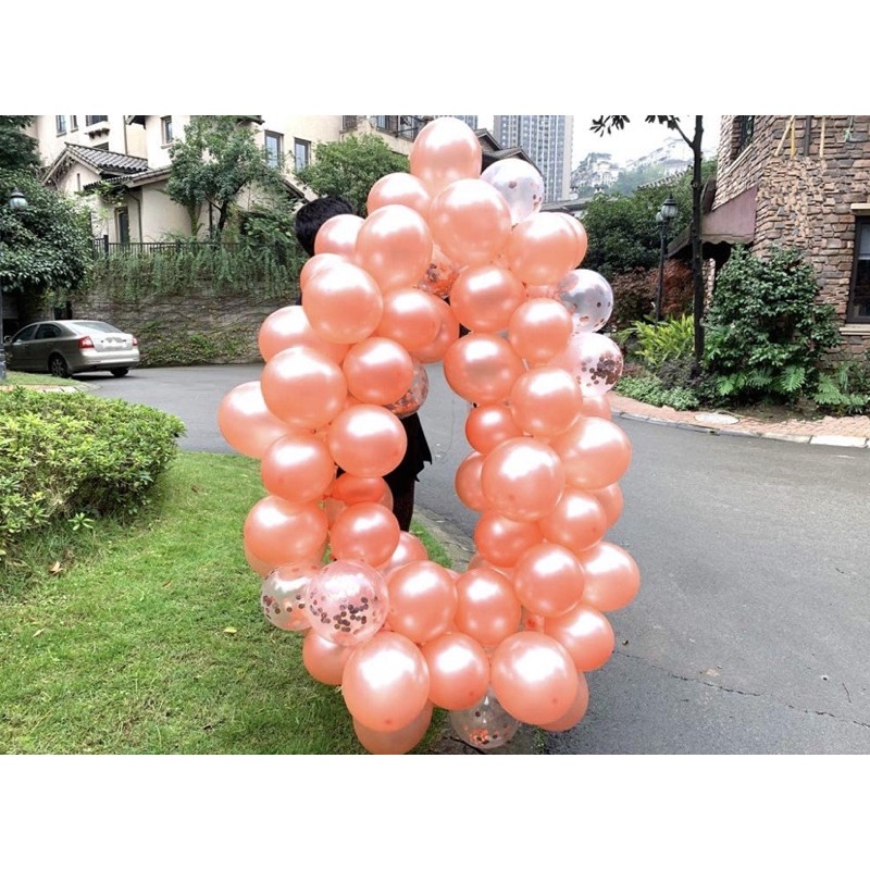 10 Bong Bóng 12 Inch Màu Vàng Hồng Dùng Trang Trí Tiệc Sinh Nhật