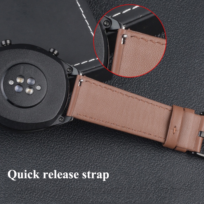 Dây đeo bằng da cho đồng hồ Huawei Watch GT 3 46mm GT3 42mm GT GT 2 Honor Magic Watch 2 Pro 20 22mm